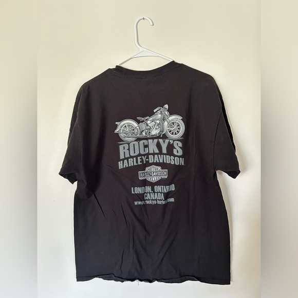 “Burning Rubber From The Beginning” Harley Davidson Tshirt Rocky’s London, ON - Picture 5 of 7